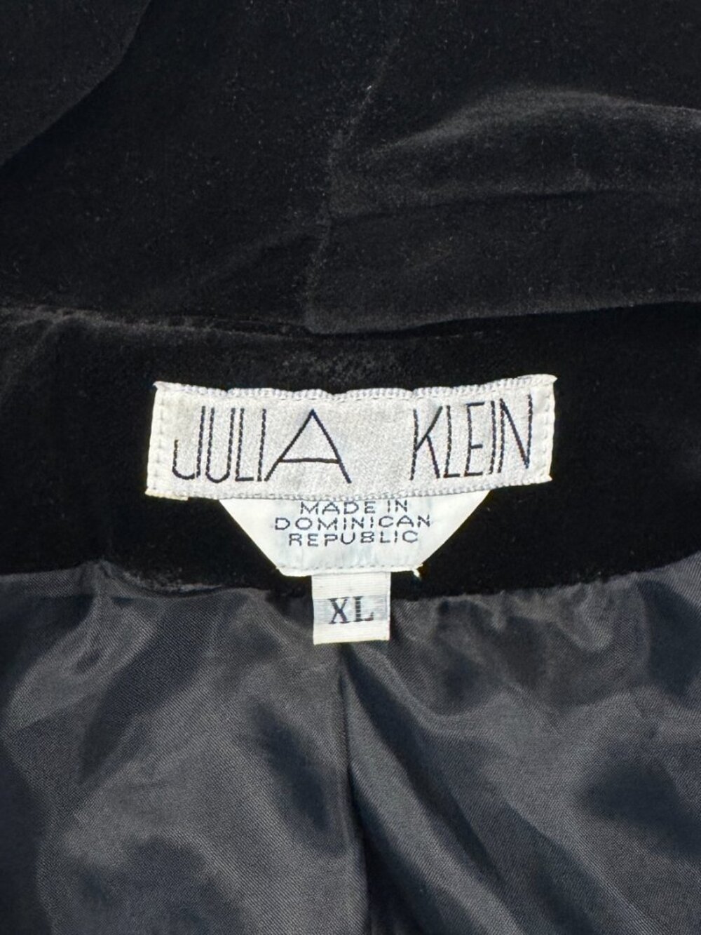 Vintage Julia Klein Black Wool Swing Coat Women's Size XL | Evening Goth 80s - Picture 9 of 11